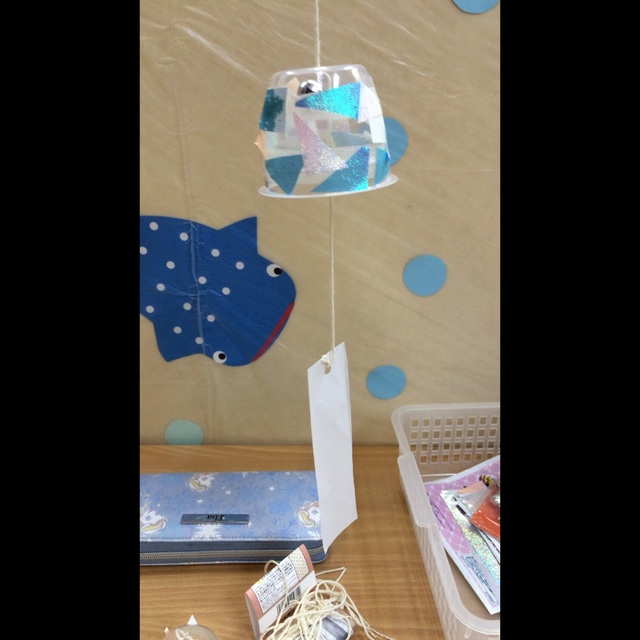 【みんなの投稿】プリンカップで風鈴 【みんなの投稿】プリンカップで風鈴