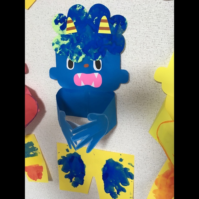 【みんなの投稿】☆2歳児 鬼の面 【みんなの投稿】☆2歳児 鬼の面