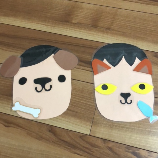 【みんなの投稿】福笑い【犬 猫】