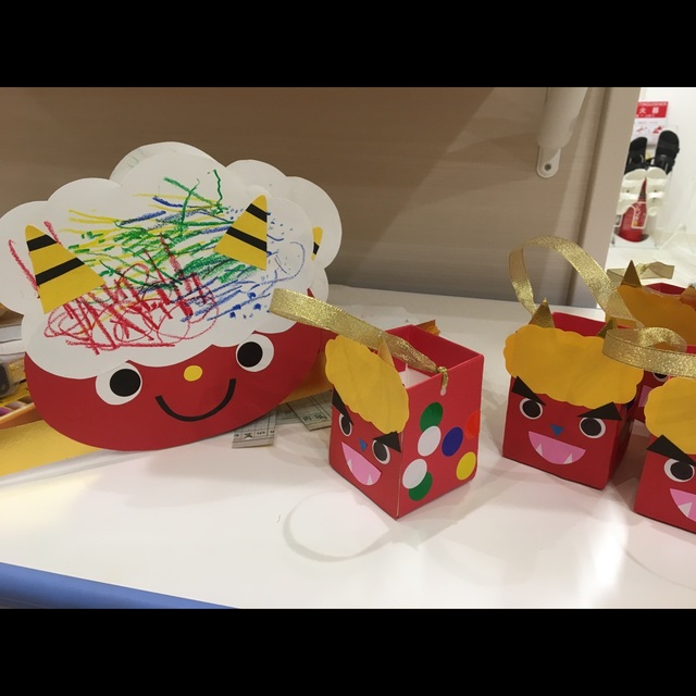 【みんなの投稿】鬼のお面と升 【みんなの投稿】鬼のお面と升