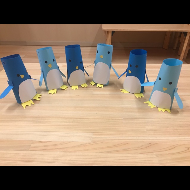 【みんなの投稿】画用紙立体ペンギン