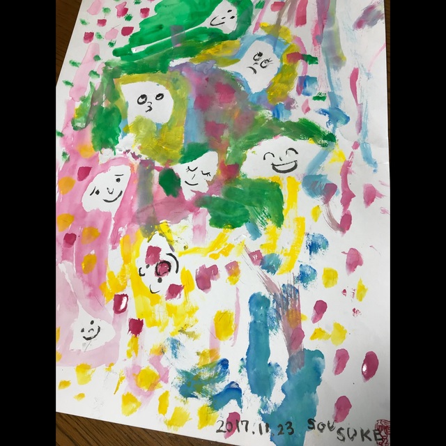 【みんなの投稿】【絵の具遊び】