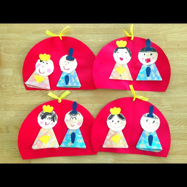 【みんなの投稿】✂︎ひなまつり製作3歳児