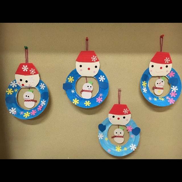 【みんなの投稿】【冬の製作】2歳児 雪だるま