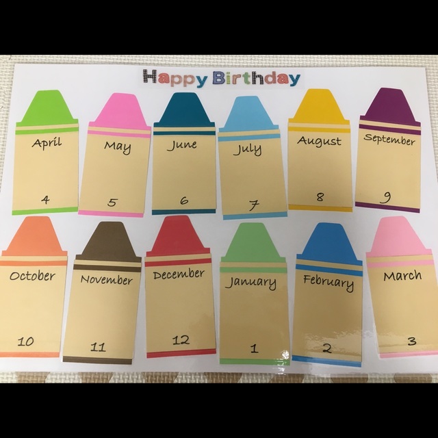 【みんなの投稿】【Birthday表①】クレヨンBox 【みんなの投稿】【Birthday表①】クレヨンBox