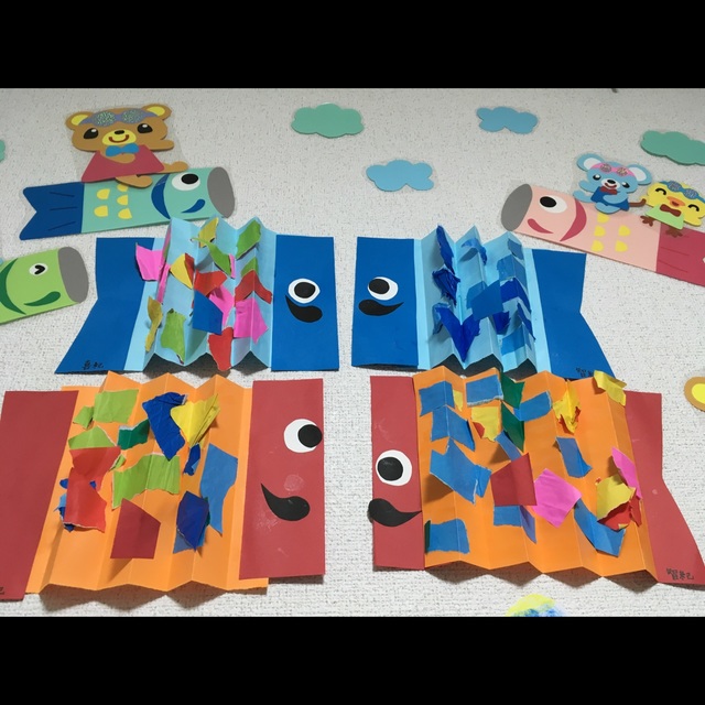 【みんなの投稿】3歳児☆こいのぼりの作り方 【みんなの投稿】3歳児☆こいのぼりの作り方