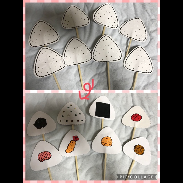 【みんなの投稿】【おにぎり ペープサート】