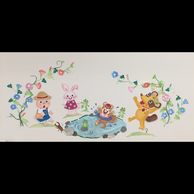 【みんなの投稿】【夏の壁面】3歳児保育室壁面