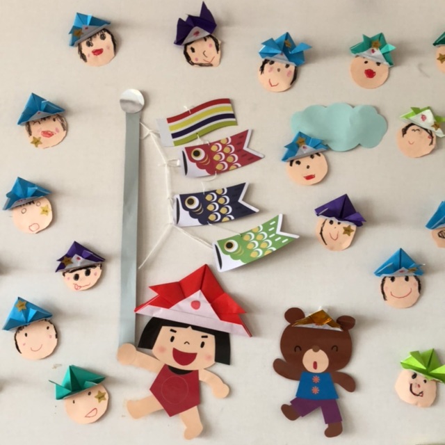 【みんなの投稿】折り紙で兜！！似顔絵描きました( ˙-˙  )年長★