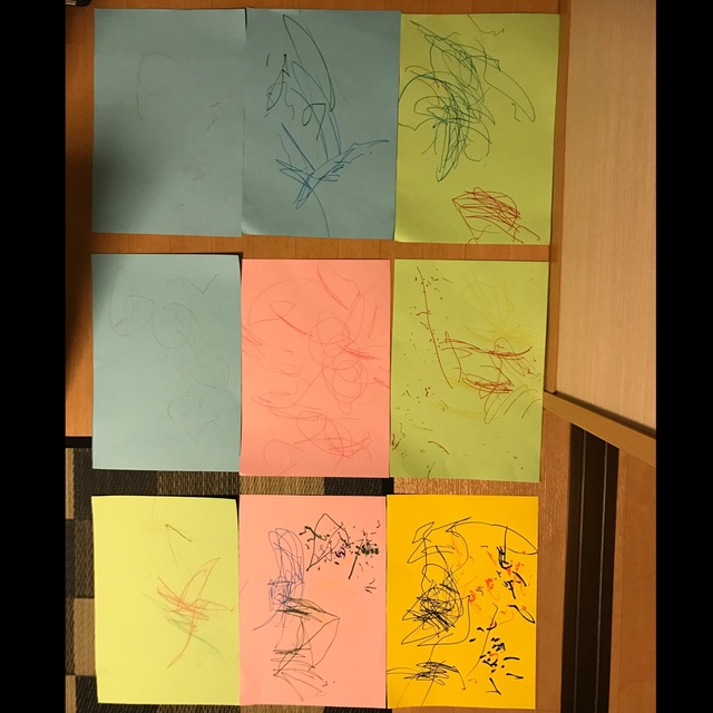 【みんなの投稿】4月☆お絵描き☆1歳児