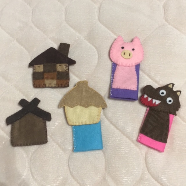 【みんなの投稿】指人形「三びきのこぶた」
