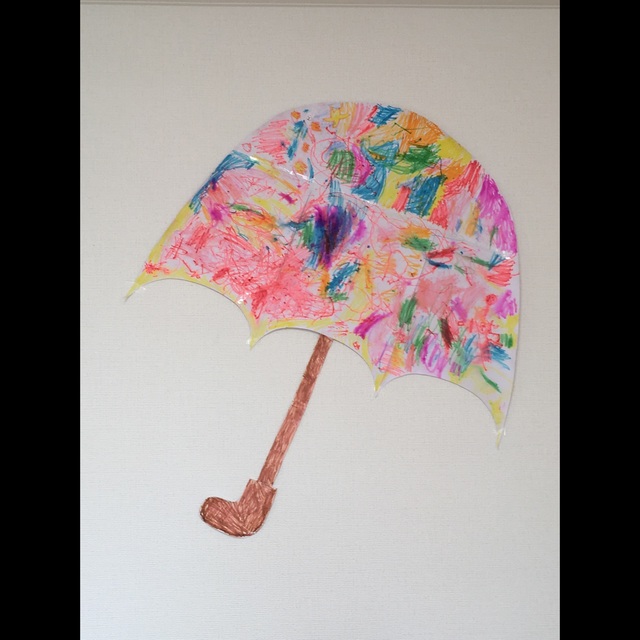 【みんなの投稿】子どもたちと大きい傘を作りました！