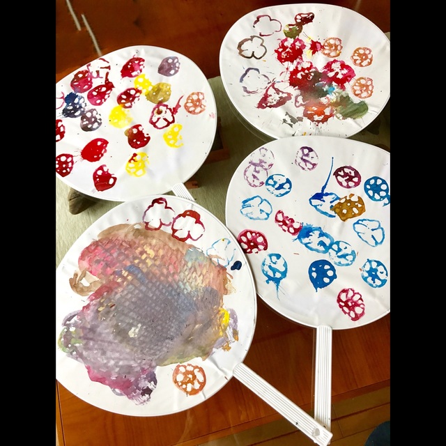 【みんなの投稿】父の日野菜スタンプうちわ 【みんなの投稿】父の日野菜スタンプうちわ