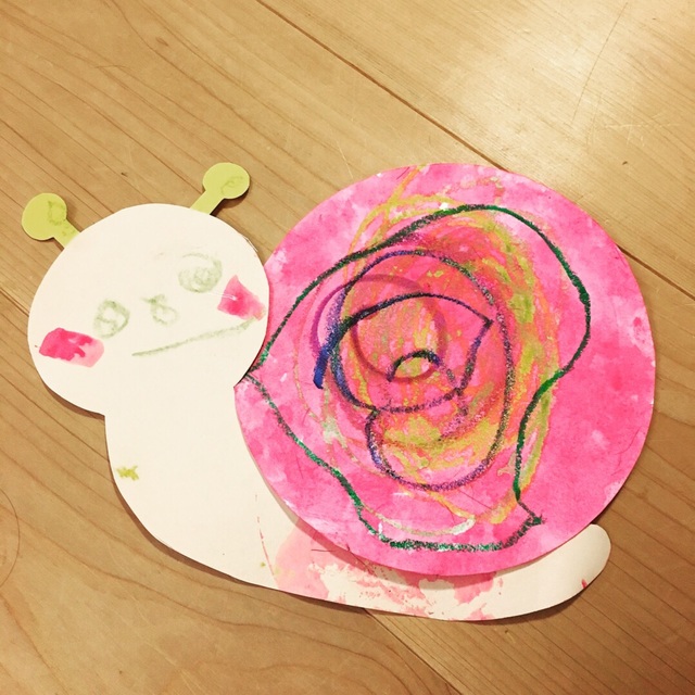 【みんなの投稿】【はじき絵かたつむり】