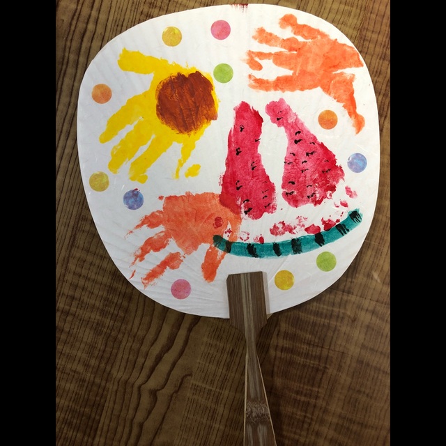 【みんなの投稿】★手足形アートうちわ★