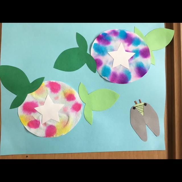 【みんなの投稿】朝顔製作1.2歳児