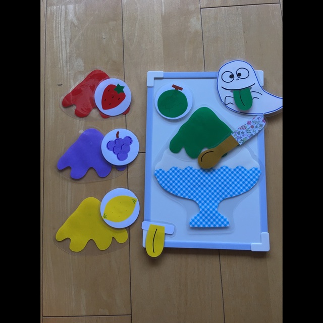 【みんなの投稿】「マグネットボードシアター」手遊び「かき氷」