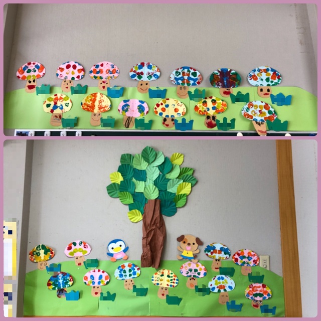 【みんなの投稿】9月壁面 きのこ