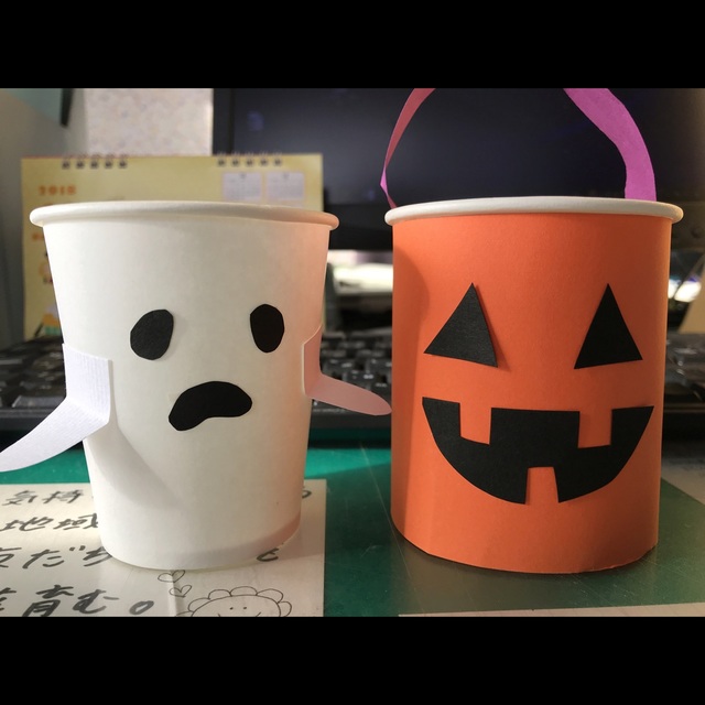 【みんなの投稿】ハロウィン 貼るだけ簡単ミニ創作