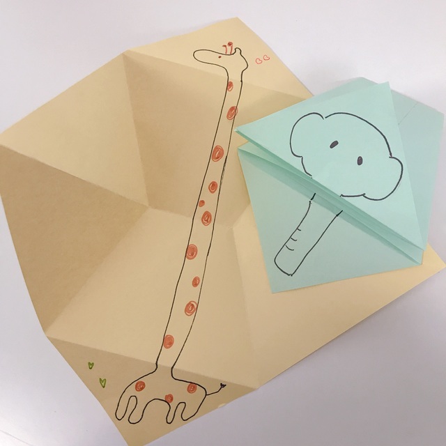 【みんなの投稿】びっくり ばぁ！古封筒を使った簡単おもちゃ。