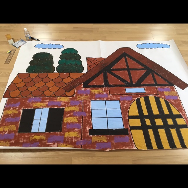 【みんなの投稿】ブレーメンの音楽隊の劇の背景です。