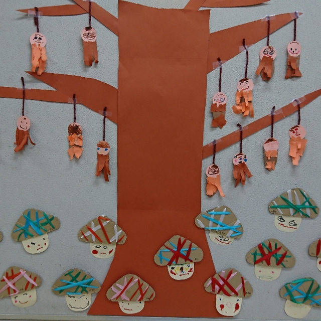 【みんなの投稿】みのむしとキノコ✨３歳児