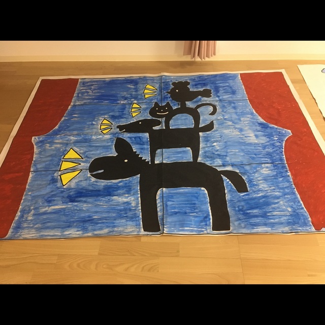 【みんなの投稿】お遊戯会のブレーメンの音楽隊の背景です！