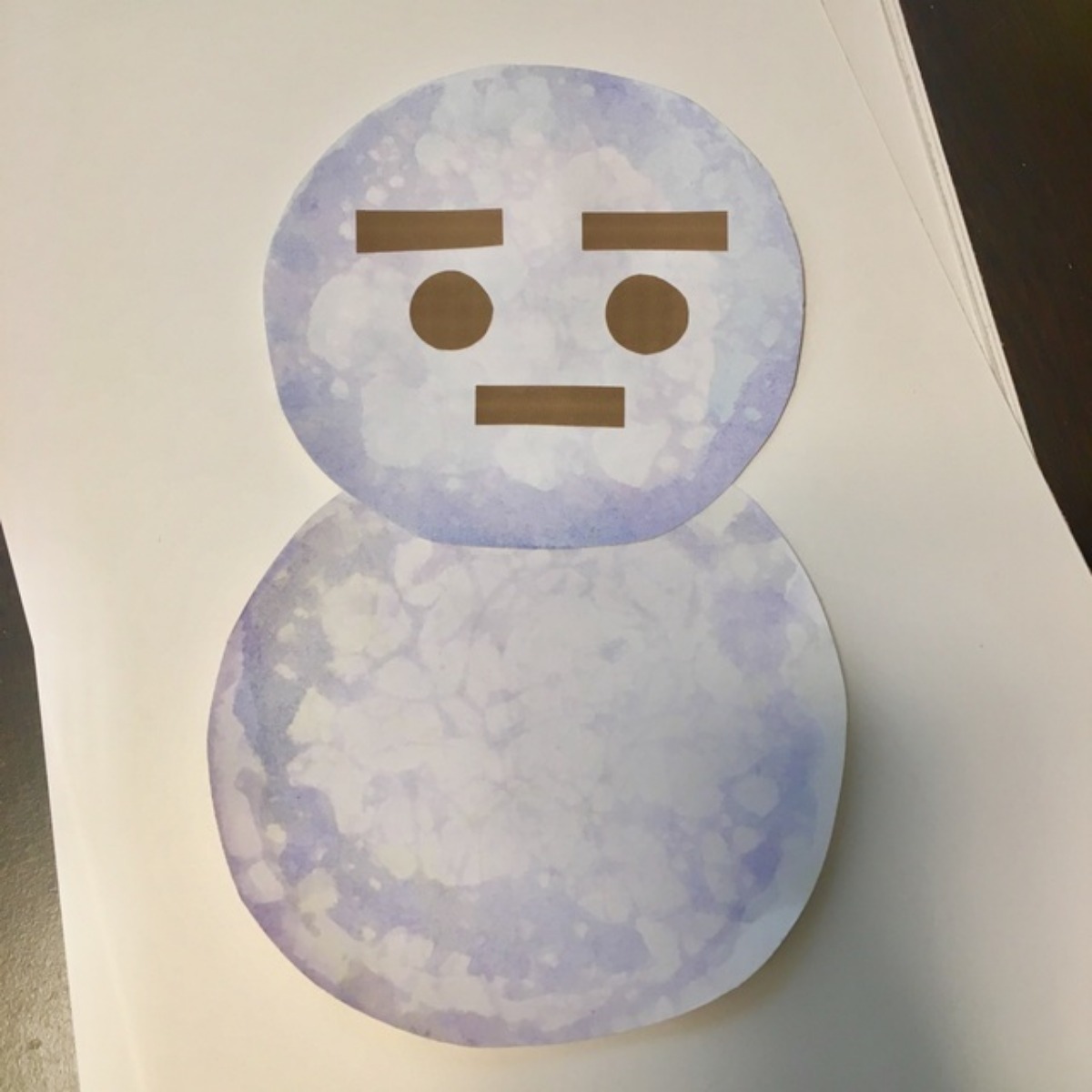 【みんなの投稿】［2歳児 ゆきだるま］バブルアート