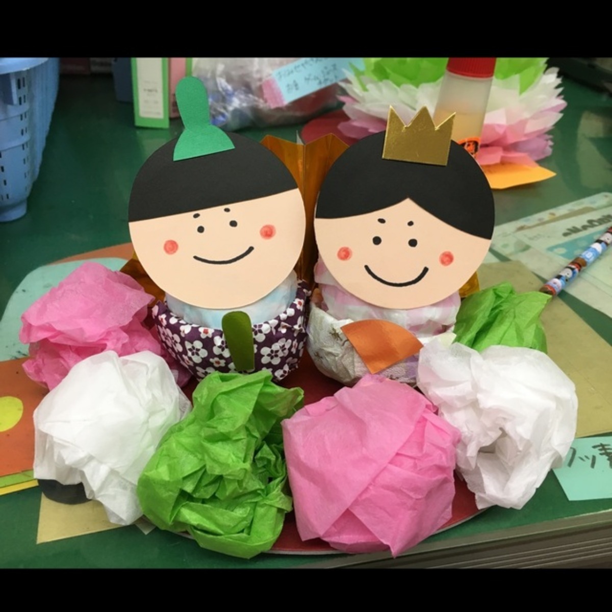 【みんなの投稿】◎雛人形(3歳児、見本)