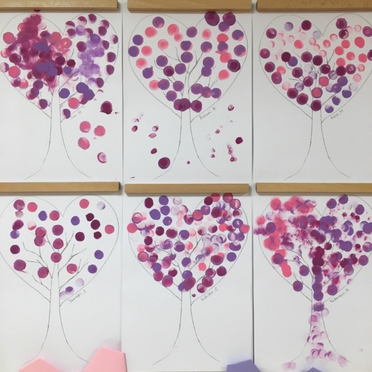 【みんなの投稿】［ 2歳児 ハートの木 ］