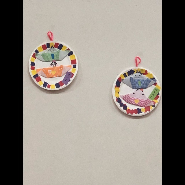 【みんなの投稿】4歳児 折り紙パートII(お雛様🎎)