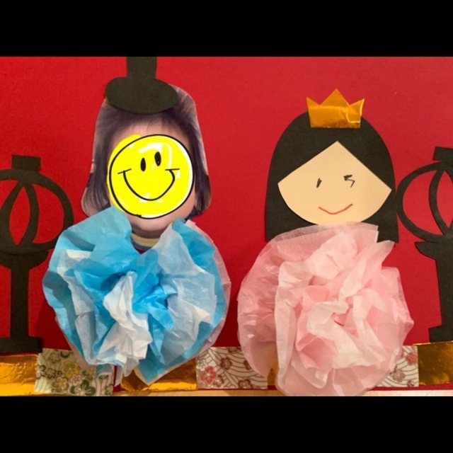 【みんなの投稿】ひなまつり製作 1.2歳児