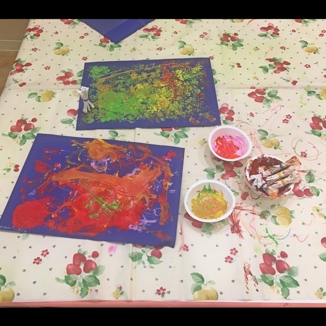 【みんなの投稿】綿棒スタンプ2歳児