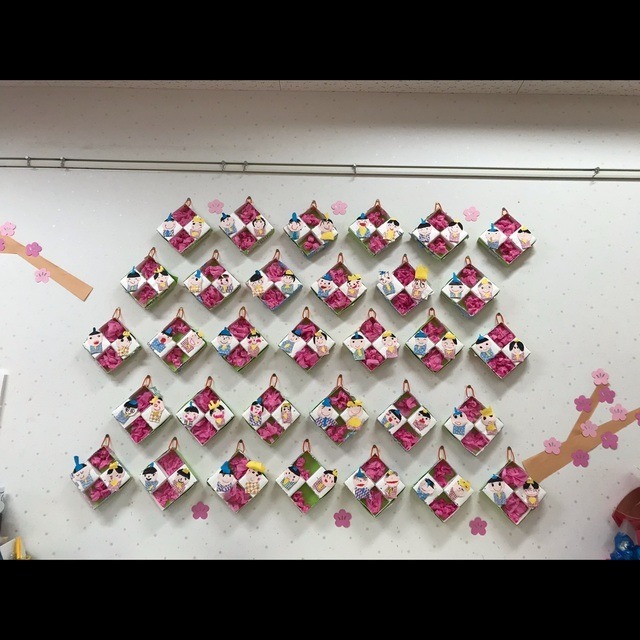 【みんなの投稿】3月壁面 4歳児クラス ひなまつり