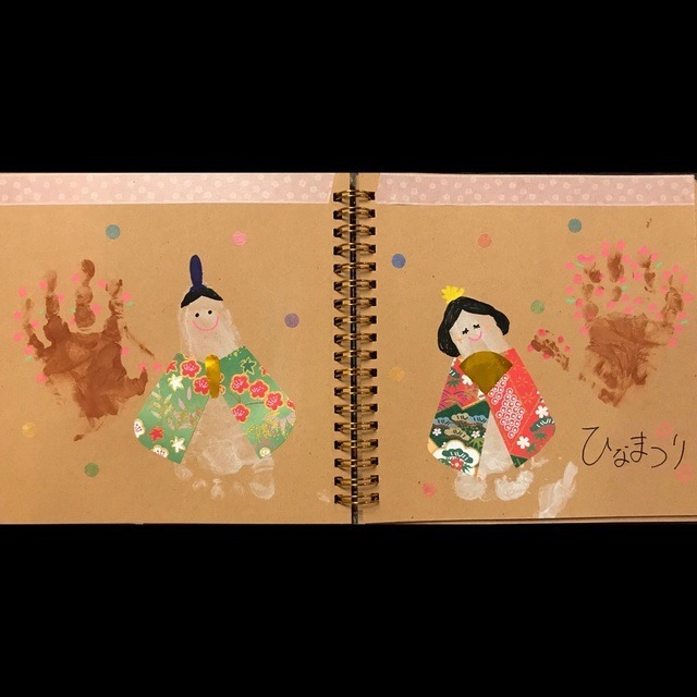 【みんなの投稿】ひな祭りの手形・足形 （0歳〜）