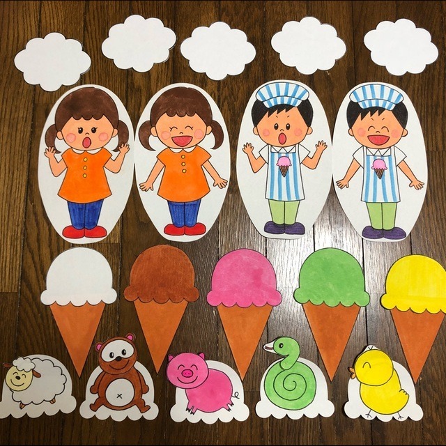 【みんなの投稿】パネルシアター  『アイスクリーム屋さん』