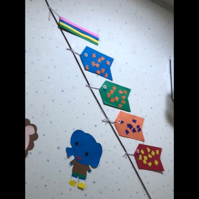 【みんなの投稿】０歳児、１歳児の鯉のぼり製作