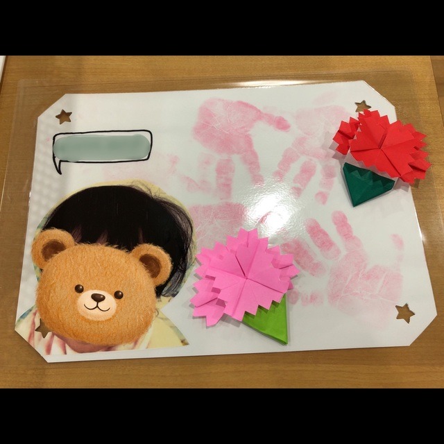 【みんなの投稿】【母の日】0歳児 ・手型スタンプ 【みんなの投稿】【母の日】0歳児 ・手型スタンプ