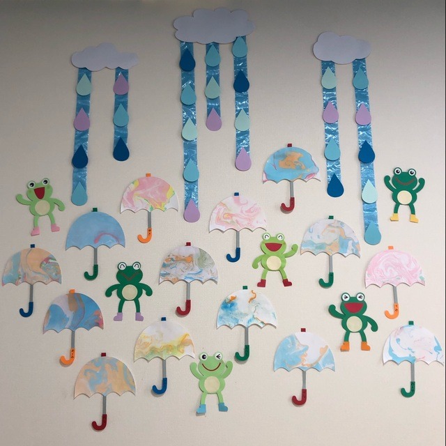 【みんなの投稿】梅雨の製作 かさ ★重症心身障害児★