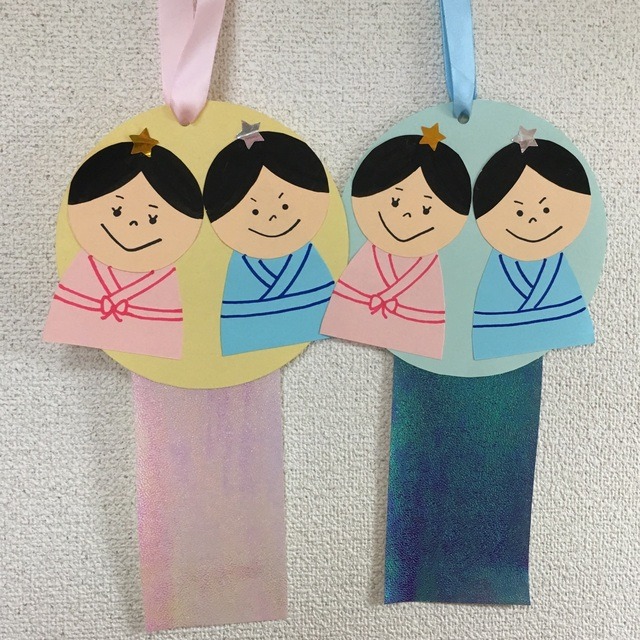 【みんなの投稿】◎七夕の製作🎋 おりひめとひこぼし