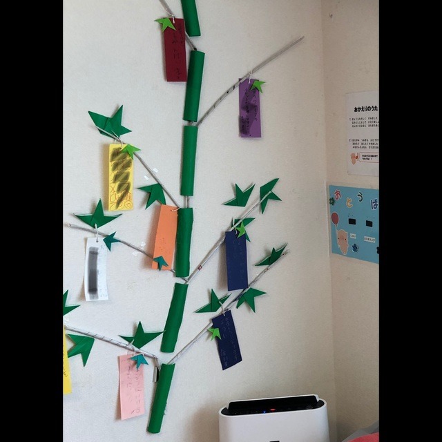 【みんなの投稿】七夕  笹とたんざく