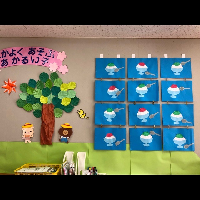 【みんなの投稿】7月壁面 かき氷