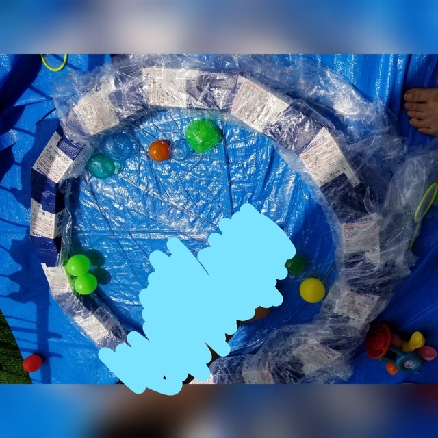 【みんなの投稿】牛乳パックとポリ袋で水溜まり