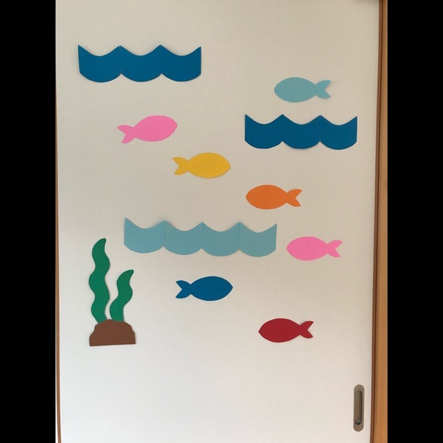 【みんなの投稿】病児保育室  夏の壁面