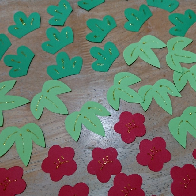 【みんなの投稿】松竹梅、お正月の製作のわき役として