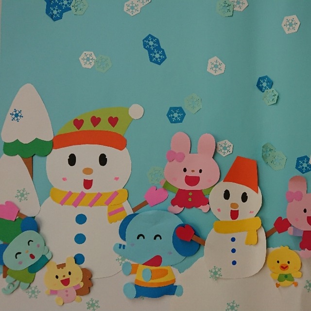 【みんなの投稿】冬の壁面飾り