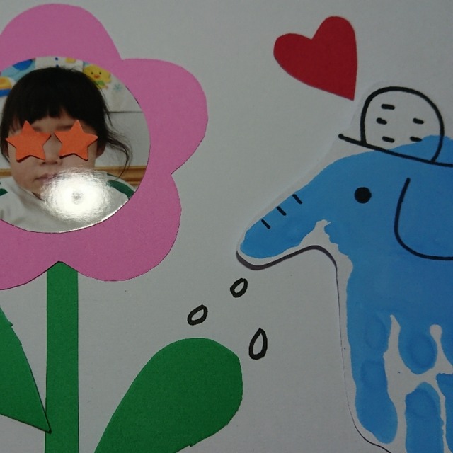 【みんなの投稿】手形アートでゾウ🐘さん