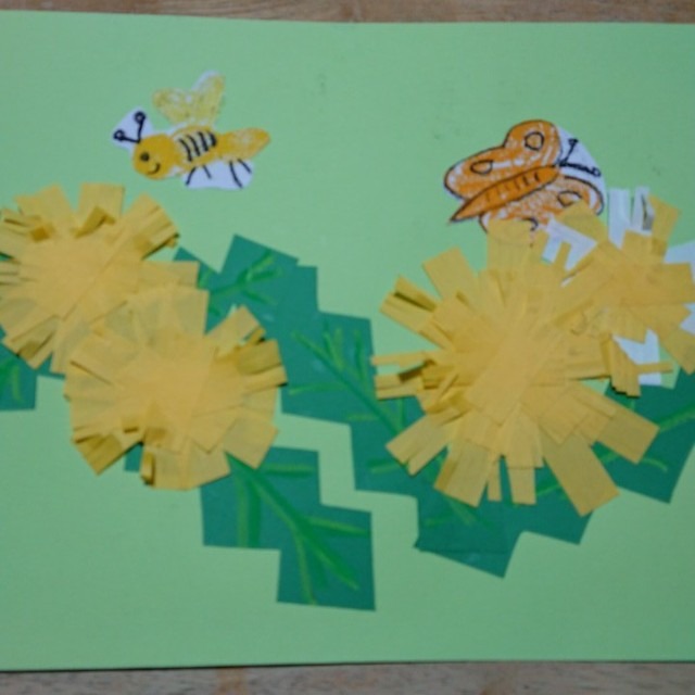 【みんなの投稿】ハサミ✂️を使ってタンポポ作り