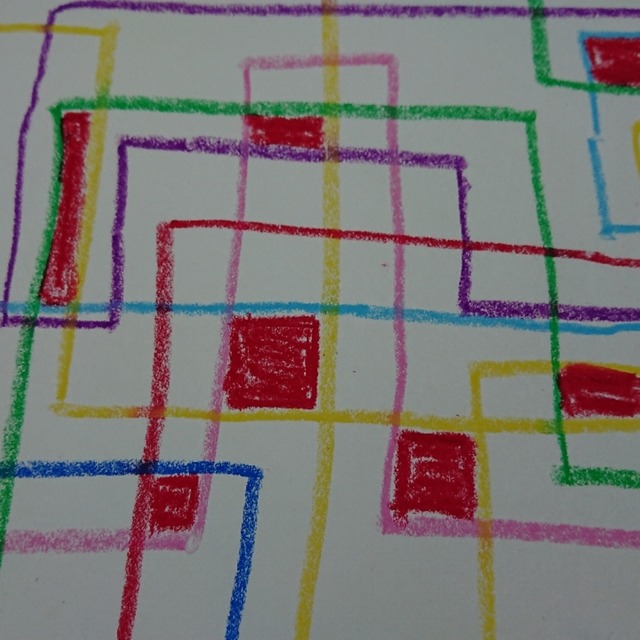 【みんなの投稿】クレパスでデザイン遊び