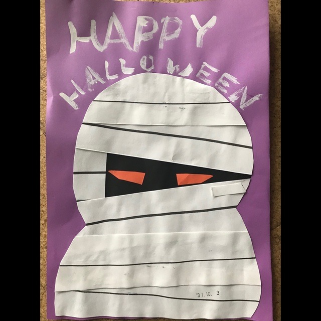 【みんなの投稿】２歳児ハロウィンのミイラ男